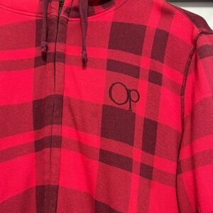 OP Red Plaid Hoodie